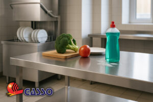 تجهیزات استیل ضداسید گازسو در محیط آشپزخانه صنعتی