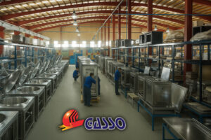 خط تولید تجهیزات آشپزخانه صنعتی گازسو با استیل ضدزنگ 304